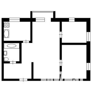 3-к квартира, вторичка, 43м2, 4/5 этаж