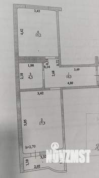 1-к квартира, вторичка, 46м2, 10/17 этаж