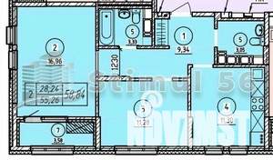 2-к квартира, вторичка, 58м2, 4/16 этаж