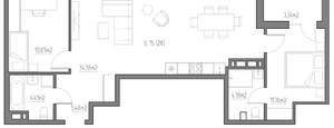 2-к квартира, вторичка, 75м2, 4/11 этаж