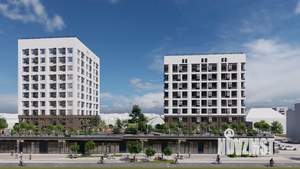 1-к квартира, строящийся дом, 36м2, 8/9 этаж