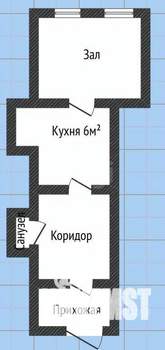 1-к квартира, вторичка, 33м2, 1/1 этаж