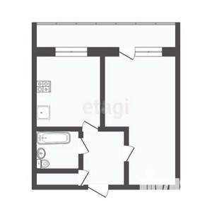 1-к квартира, вторичка, 33м2, 3/5 этаж