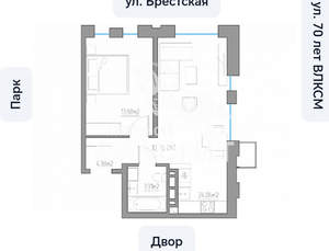 1-к квартира, вторичка, 47м2, 7/11 этаж