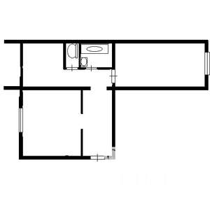2-к квартира, вторичка, 49м2, 1/5 этаж