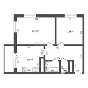 2-к квартира, вторичка, 56м2, 5/17 этаж