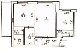 2-к квартира, вторичка, 53м2, 8/10 этаж