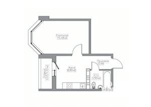 1-к квартира, вторичка, 33м2, 17/17 этаж