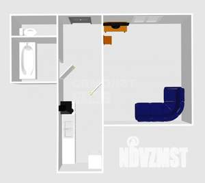 1-к квартира, вторичка, 25м2, 1/5 этаж