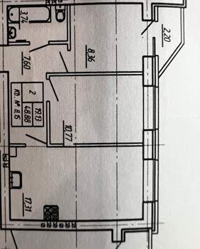 2-к квартира, вторичка, 49м2, 2/3 этаж