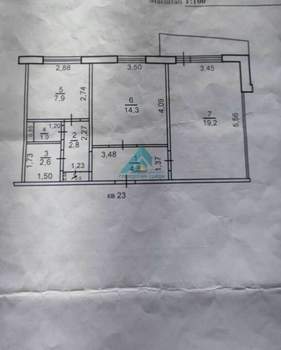 2-к квартира, вторичка, 53м2, 6/9 этаж