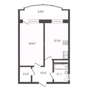 1-к квартира, вторичка, 42м2, 10/11 этаж