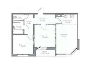 3-к квартира, вторичка, 62м2, 10/17 этаж