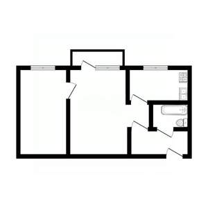 2-к квартира, вторичка, 44м2, 2/5 этаж