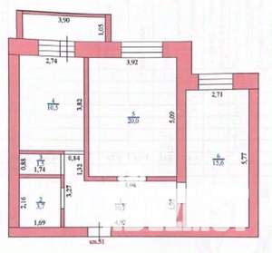 2-к квартира, вторичка, 62м2, 4/9 этаж
