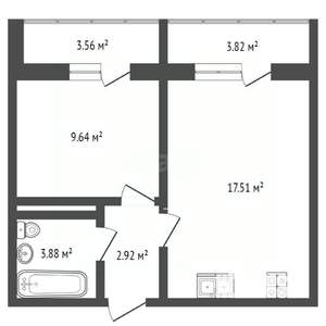 1-к квартира, вторичка, 34м2, 5/17 этаж