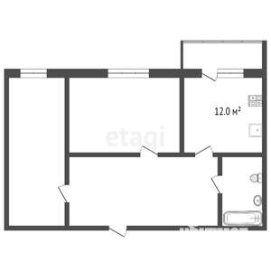 2-к квартира, вторичка, 55м2, 18/20 этаж