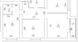 3-к квартира, вторичка, 98м2, 1/17 этаж