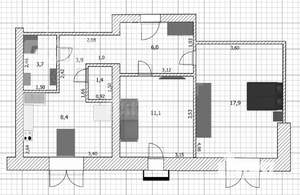 2-к квартира, вторичка, 52м2, 3/4 этаж