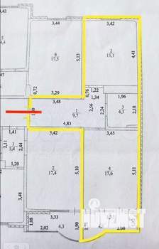 1-к квартира, вторичка, 47м2, 12/17 этаж