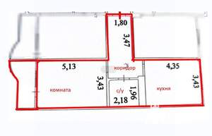 1-к квартира, вторичка, 47м2, 11/17 этаж