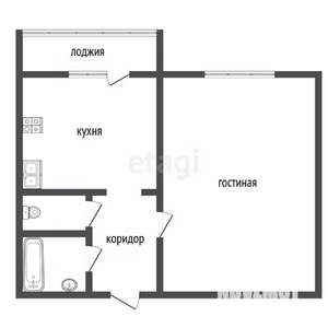 1-к квартира, вторичка, 37м2, 12/16 этаж