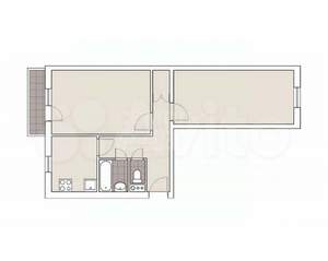 2-к квартира, вторичка, 44м2, 5/5 этаж