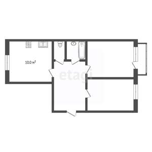 2-к квартира, вторичка, 51м2, 2/3 этаж