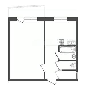 1-к квартира, вторичка, 33м2, 2/9 этаж