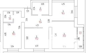 3-к квартира, вторичка, 98м2, 1/17 этаж