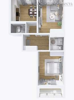 2-к квартира, вторичка, 60м2, 13/17 этаж
