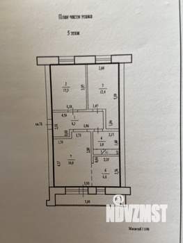 3-к квартира, вторичка, 61м2, 5/5 этаж