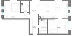 2-к квартира, вторичка, 80м2, 2/11 этаж