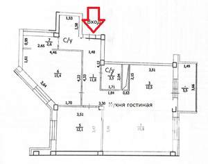3-к квартира, вторичка, 80м2, 12/17 этаж