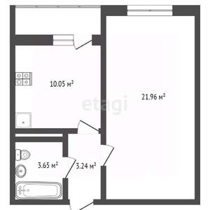 1-к квартира, вторичка, 41м2, 4/13 этаж