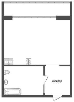Студия квартира, вторичка, 30м2, 4/15 этаж