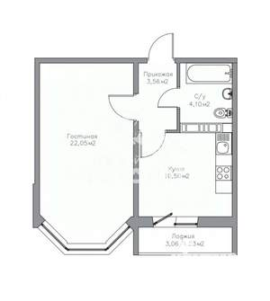 1-к квартира, вторичка, 42м2, 11/17 этаж