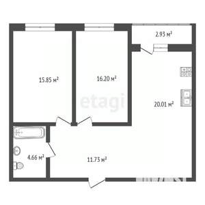 2-к квартира, вторичка, 72м2, 7/17 этаж