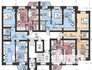 1-к квартира, вторичка, 43м2, 3/3 этаж