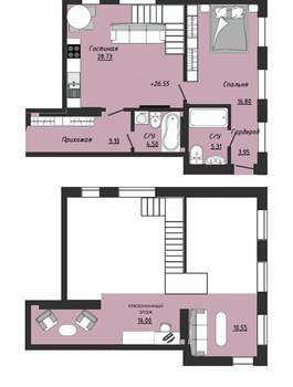 2-к квартира, вторичка, 96м2, 4/4 этаж