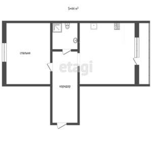1-к квартира, вторичка, 41м2, 2/3 этаж