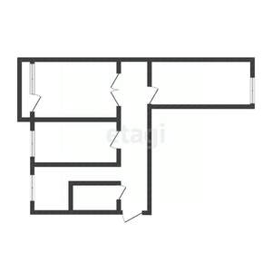 3-к квартира, вторичка, 59м2, 4/5 этаж