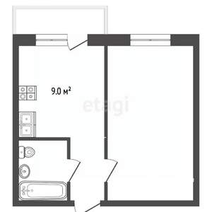 1-к квартира, вторичка, 35м2, 3/15 этаж