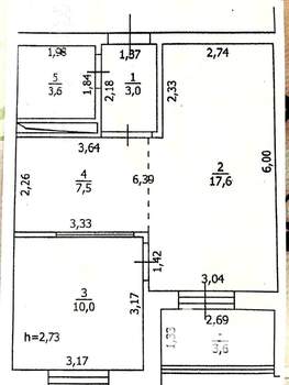 2-к квартира, вторичка, 42м2, 10/11 этаж