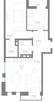 2-к квартира, вторичка, 83м2, 5/11 этаж