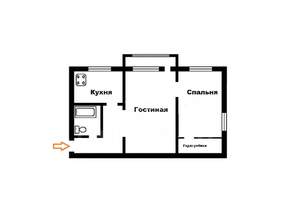 2-к квартира, вторичка, 44м2, 5/5 этаж