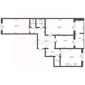 3-к квартира, вторичка, 86м2, 3/10 этаж