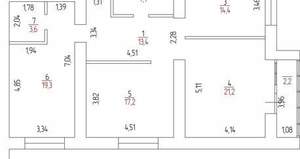 3-к квартира, вторичка, 99м2, 8/17 этаж