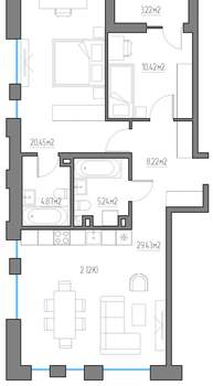 2-к квартира, вторичка, 82м2, 2/11 этаж