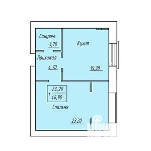 1-к квартира, вторичка, 47м2, 2/4 этаж